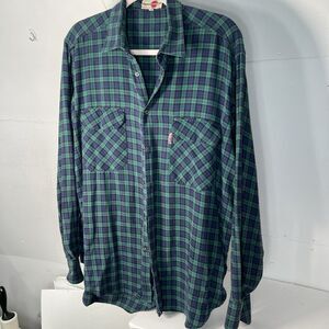 COLMAR Long Sleeve shirt plaid button down Large* 90s cabincore RARE